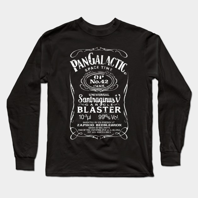 Pan Galactic Gargle Blaster - Original 42 (Worn Look) Long Sleeve T-Shirt by Malupali